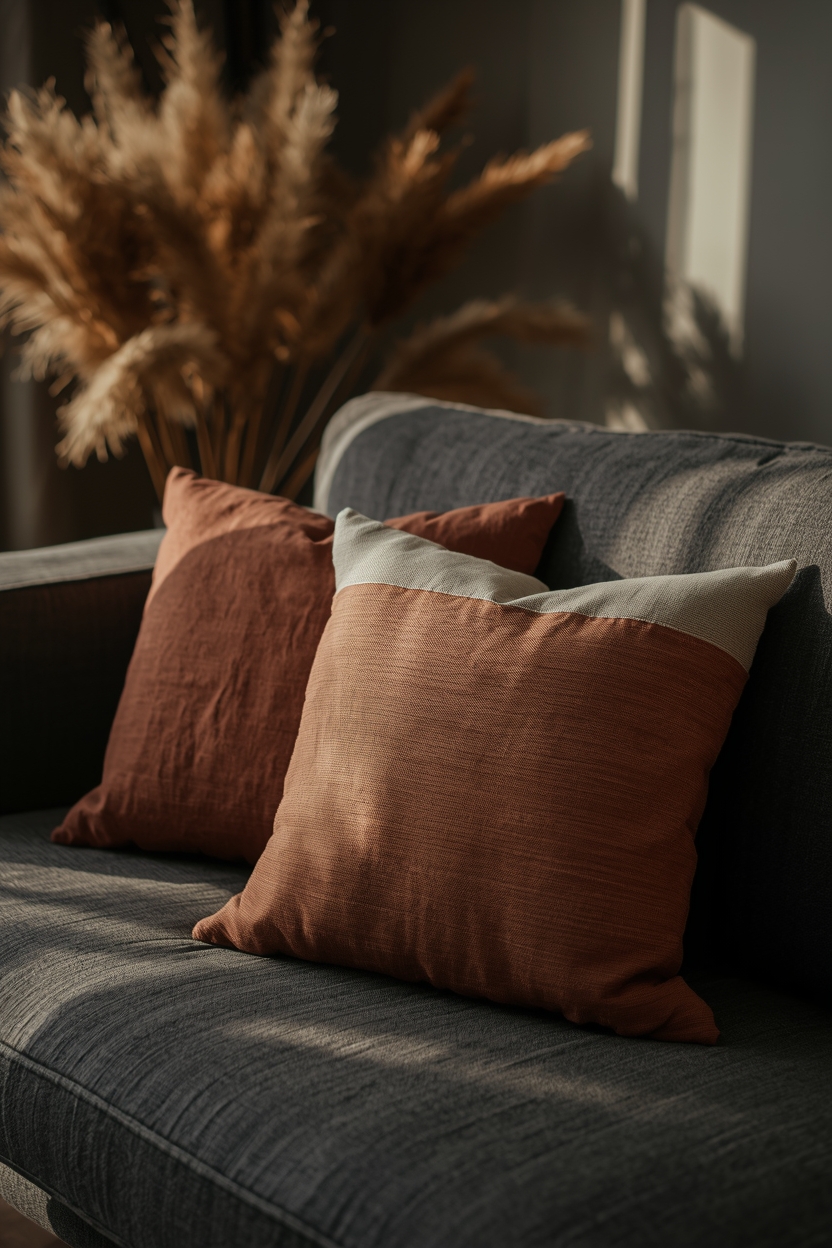 Housse de coussin lin naturel